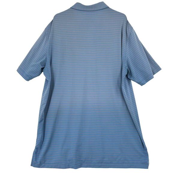Peter Millar Summer Comfort Polo Golf Shirt Mens Size XL Blue Ombre Stripe - Picture 5 of 10